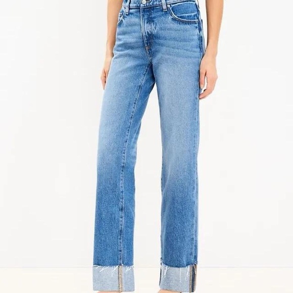 LOFT Slouchy Boyfriend Cuffed Jeans
Curvy Fit Classic Mid Wash Denim - Picture 2 of 8